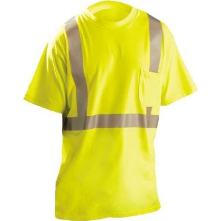 OCCUNOMIX OccuNomix Flame Resistant Short Sleeve T-Shirt, Class 2, ANSI, Hi-Vis Yellow, 3XL, LUX-TP2/FR-Y3X LUX-TP2/FR-Y3X